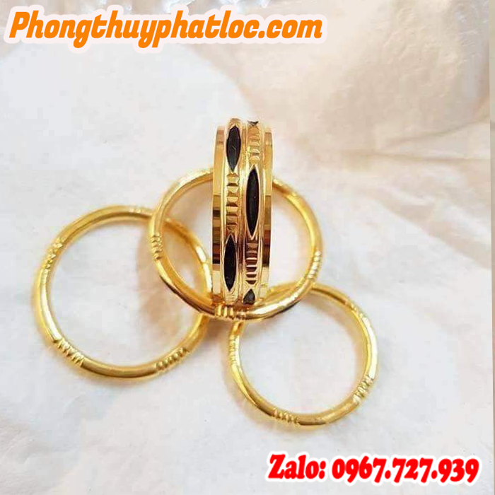 Nhẫn Vàng Phong Thủy 02 Viền Xỏ Lông