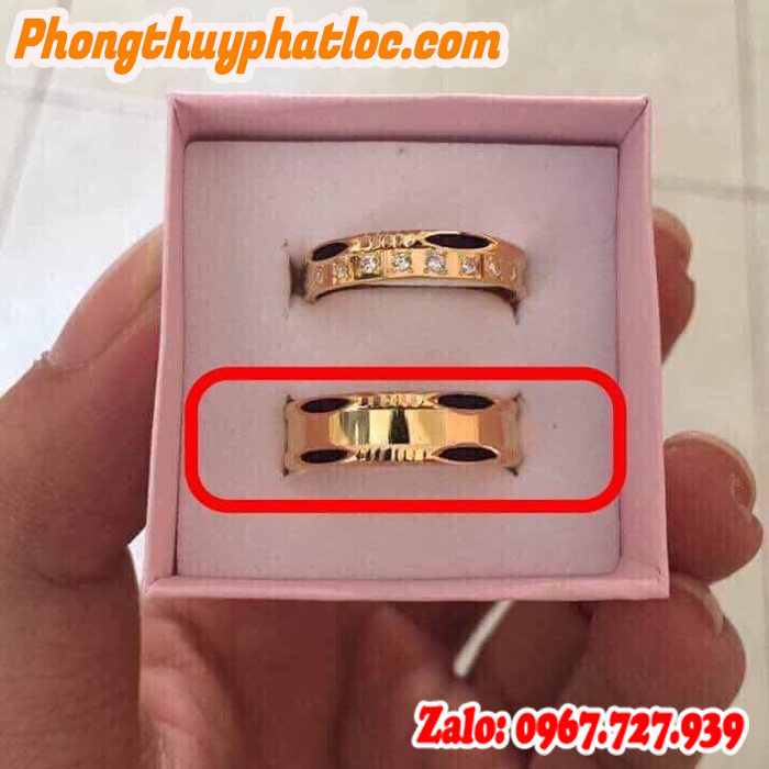 Nhẫn Vàng Phong Thủy 02 Viền Xỏ Lông